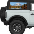 LAKE REFLECTION MOUNTAINS LANDSCAPE QUARTER WINDOW DECAL FITS 2021+ FORD BRONCO 2 DOOR HARD TOP