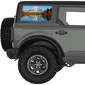 LAKE REFLECTION MOUNTAINS LANDSCAPE QUARTER WINDOW DECAL FITS 2021+ FORD BRONCO 4 DOOR HARD TOP