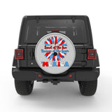 LAND OF FREE SUNFLOWER WHITE TIRE COVER
