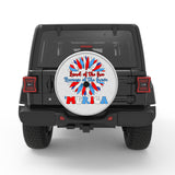 LAND OF FREE SUNFLOWER SILVER CARBON FIBER TIRE COVER