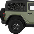 LEOPARD PRINT QUARTER WINDOW DECAL FITS 2011-2018 JEEP WRANGLER 2 DOOR HARD TOP JK