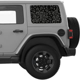 LEOPARD PRINT QUARTER WINDOW DECAL FITS 2018+ JEEP WRANGLER 4 DOOR HARD TOP JLU