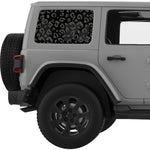 LEOPARD PRINT QUARTER WINDOW DECAL FITS 2011-2018 JEEP WRANGLER 4 DOOR HARD TOP JKU