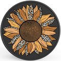LEOPARD PRINT SUNFLOWER BLACK CARBON FIBER TIRE COVER