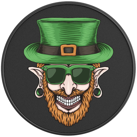 LEPRECHAUN WITH PIERCING PEARL  WHITE CARBON FIBER TIRE COVER