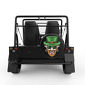 LEPRECHAUN WITH PIERCING BLACK TIRE COVER FOR MOKE