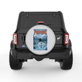 LESS TALK MORE FISHING SILVER CARBON FIBER TIRE COVER
