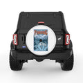 LESS TALK MORE FISHING WHITE TIRE COVER