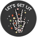 LETS GET LIT BLACK CARBON FIBER TIRE COVER