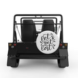 LETS GET LOST WHITE TIRE COVER FOR MOKE
