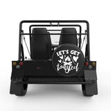 LETS GET TOASTED BLACK CARBON FIBER TIRE COVER FOR MOKE
