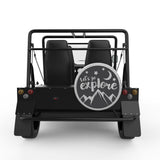 LETS GO EXPLORE SILVER CARBON FIBER TIRE COVER FOR MOKE