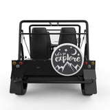 LETS GO EXPLORE WHITE CARBON FIBER TIRE COVER FOR MOKE