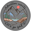 LETS GO FIND ADVENTURE SILVER CARBON FIBER TIRE COVER