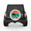 LETS GO OFF THE GRID SILVER CARBON FIBER TIRE COVER