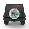 LETS GO OFF THE GRID SILVER CARBON FIBER TIRE COVER