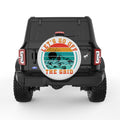 LETS GO OFF THE GRID PEARL  WHITE CARBON FIBER TIRE COVER