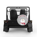 LET IT SNOW SILVER CARBON FIBER TIRE COVER FOR MOKE