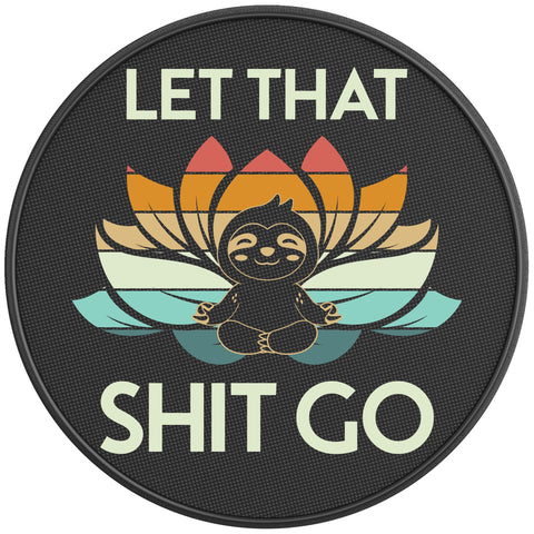 LET THAT SHIT GO PEARL  WHITE CARBON FIBER TIRE COVER