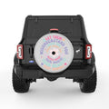 LET THEM SILVER CARBON FIBER TIRE COVER