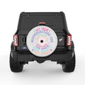 LET THEM PEARL  WHITE CARBON FIBER TIRE COVER
