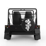 LET THE ADVENTURE BEGIN BLACK CARBON FIBER TIRE COVER FOR MOKE