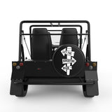 LET THE ADVENTURE BEGIN BLACK TIRE COVER FOR MOKE