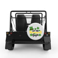 LET THE SHENANIGANS BEGIN WHITE TIRE COVER FOR MOKE