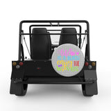LIFE IS A BEACH ENJOY THE WAVES SILVER CARBON FIBER TIRE COVER FOR MOKE