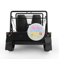LIFE IS A BEACH ENJOY THE WAVES WHITE CARBON FIBER TIRE COVER FOR MOKE