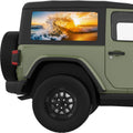 LIFE IS A BEACH WAVE QUARTER WINDOW DECAL FITS 2011-2018 JEEP WRANGLER 2 DOOR HARD TOP JK