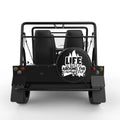 LIFE IS BETTER AROUND THE CAMPFIRE BLACK TIRE COVER FOR MOKE