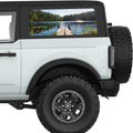 LIFE IS BETTER AT THE LAKE QUARTER WINDOW DECAL FITS 2021+ FORD BRONCO 2 DOOR HARD TOP