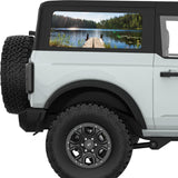 LIFE IS BETTER AT THE LAKE QUARTER WINDOW DECAL FITS 2021+ FORD BRONCO 2 DOOR HARD TOP