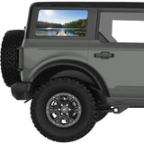 LIFE IS BETTER AT THE LAKE QUARTER WINDOW DECAL FITS 2021+ FORD BRONCO 4 DOOR HARD TOP