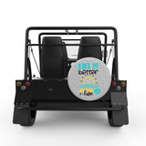 LIFE IS BETTER AT THE LAKE SILVER CARBON FIBER TIRE COVER FOR MOKE