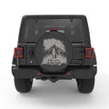 LIFE IS BETTER ON THE TRAILS PEARL  WHITE CARBON FIBER TIRE COVER