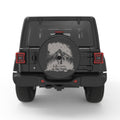 LIFE IS BETTER ON THE TRAILS BLACK CARBON FIBER TIRE COVER
