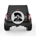 LIFE IS BETTER ON THE TRAILS SILVER CARBON FIBER TIRE COVER