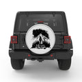 LIFE IS BETTER ON THE TRAILS SILVER CARBON FIBER TIRE COVER