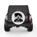 LIFE IS BETTER ON THE TRAILS PEARL  WHITE CARBON FIBER TIRE COVER
