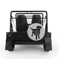 LIFE IS BETTER WITH DOGS SILVER CARBON FIBER TIRE COVER FOR MOKE