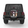 LIFE IS MEOWVELOUS BLACK CARBON FIBER TIRE COVER