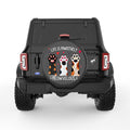 LIFE IS MEOWVELOUS BLACK CARBON FIBER TIRE COVER