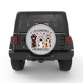LIFE IS MEOWVELOUS WHITE TIRE COVER