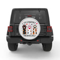 LIFE IS MEOWVELOUS BLACK TIRE COVER