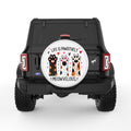 LIFE IS MEOWVELOUS WHITE TIRE COVER