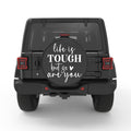 LIFE IS TOUGH BUT SO ARE YOU PEARL  WHITE CARBON FIBER TIRE COVER