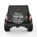 LIFE IS TOUGH BUT SO ARE YOU BLACK CARBON FIBER TIRE COVER