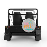 LITTLE RAY OF SUNSHINE SILVER CARBON FIBER TIRE COVER FOR MOKE